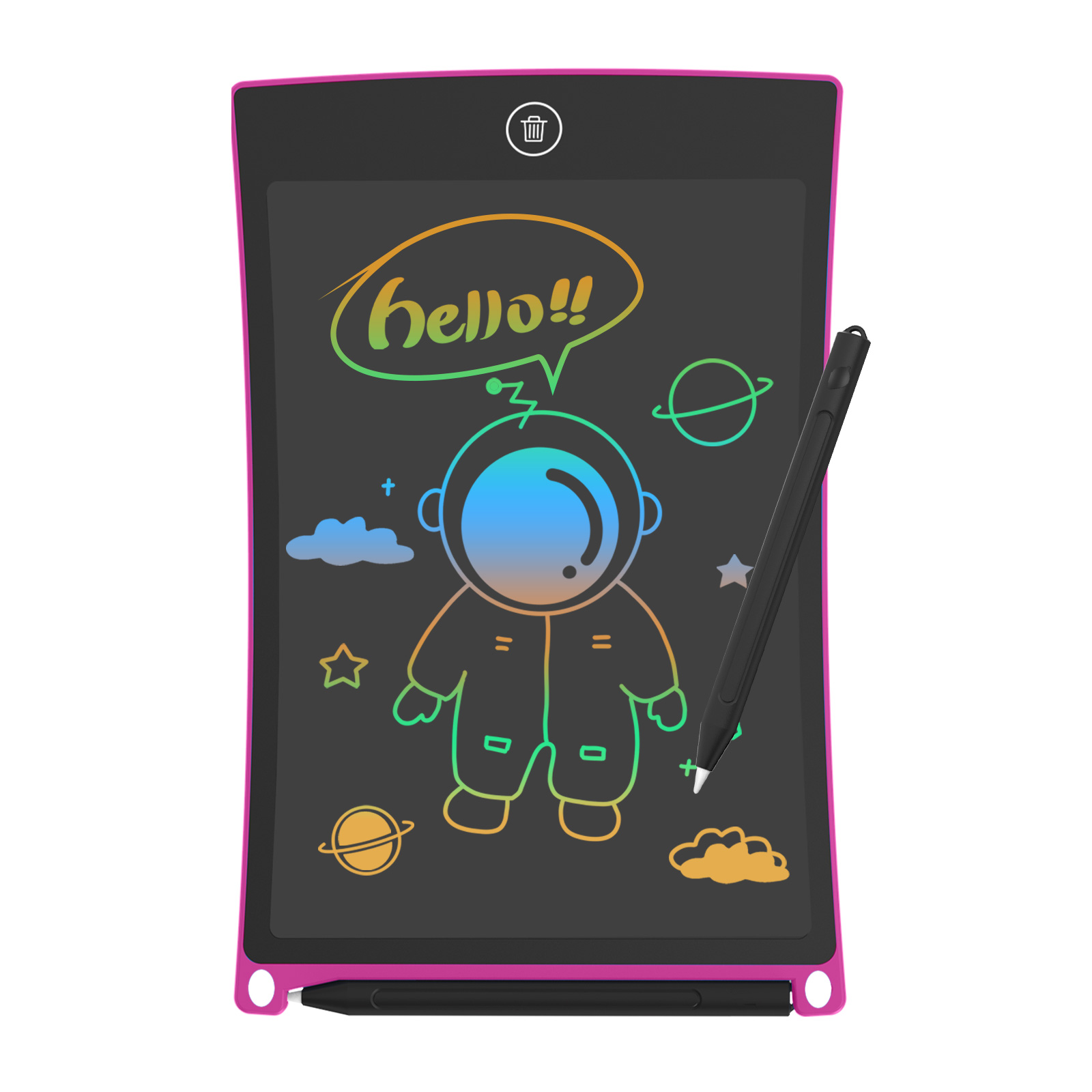 NEWYES 8.5 Inch LCD Writing Digital Tablet Drawing Notepad Electronic HandWriting Pad Graphics Board With Stylus Pen Kids: Colors pink