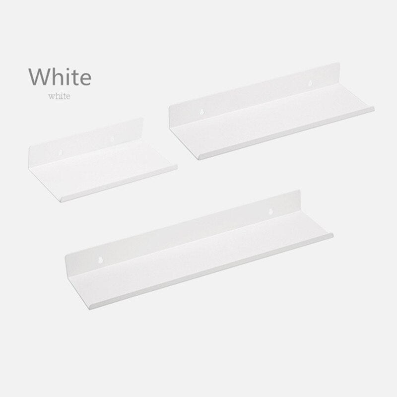 Home Kitchen Wall Shelf Storage Organizer Shelf Spice Rack Punch Free Carbon steel Storage Shelves Rack for Kitchen Bathroom: Big / White