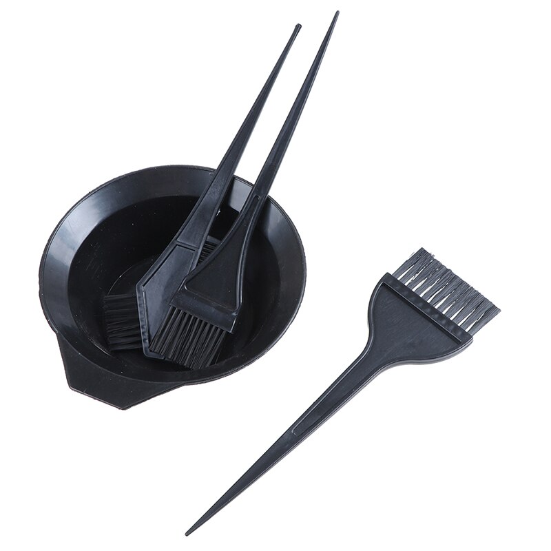 4Pcs/set Hair Color Dye Bowl Comb Brushes Tool Kit Set Tint Coloring Dye Bowl Comb Brush Twin Headed Brushes Set