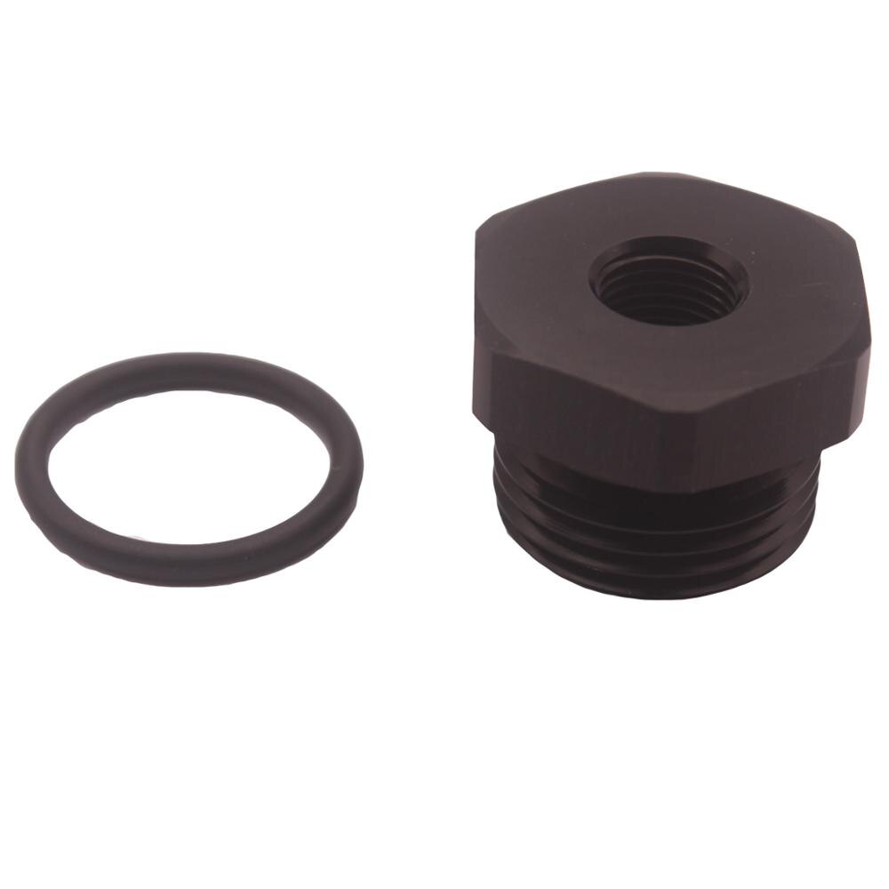 EEN-10 (AN10) ORB Hex Hoofd Poort Plug met O ring Baas Met 1/8 "NPT Poort Zwart