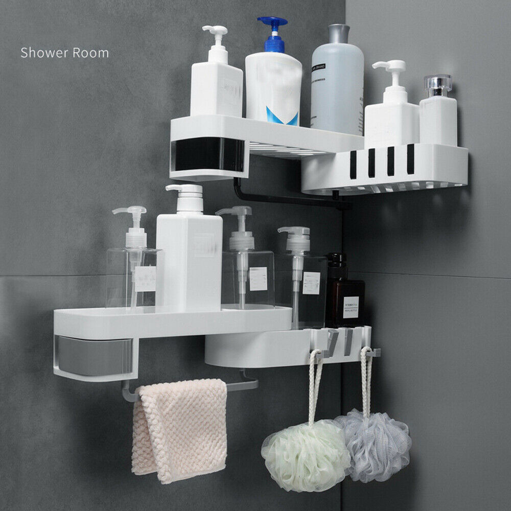 Hoekdouche plank badkamer shampoo douche plank houder keuken opbergrek organizer wandmontage type 1 stuk
