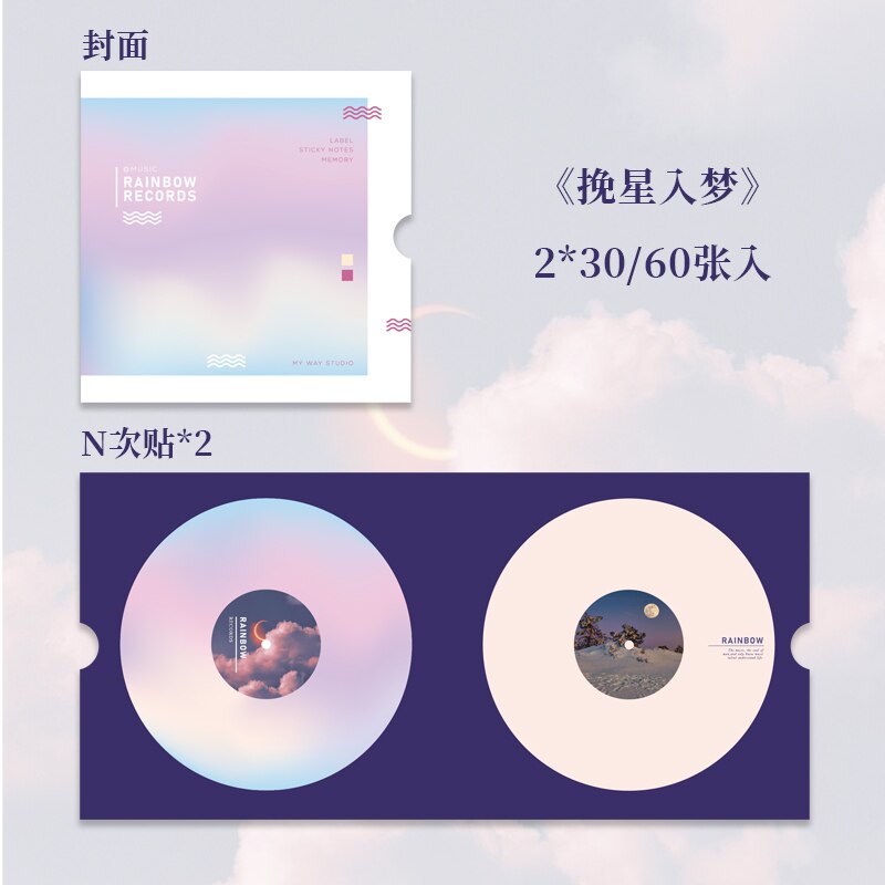 N times post-it notes Writable Notepad 60 pcs School Stationery Diary memo pad sticky Scrapbooking material art marker: E