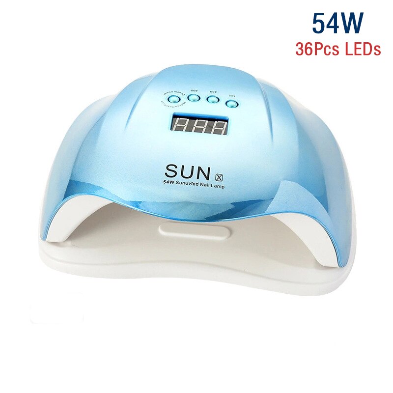 Secador de uñas , lámpara LED UV de 78W para todo tipo de esmaltes de uñas de Gel, 39 Uds. LED de secado rápido, con temporizador y Sensor inteligente: SUNX-Blue