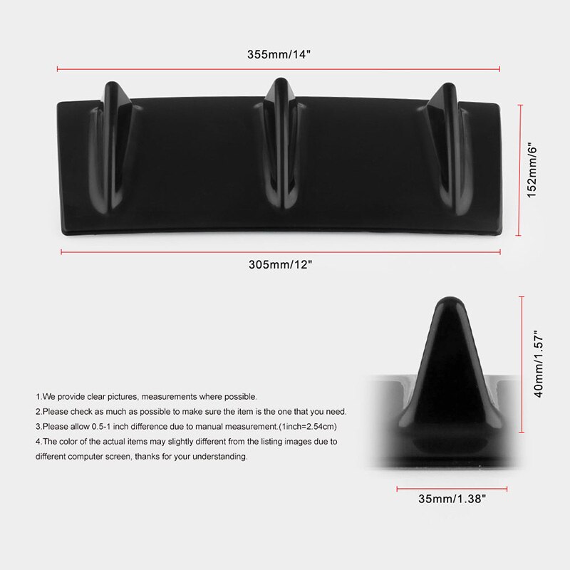 Auto Hintere Stoßstange Lippe Diffusor Flosse Glanz Schwarz ABS Diffusor Flosse Hai für BMW 330e M235i Kompakte 520d 518d 428i 530d 130i