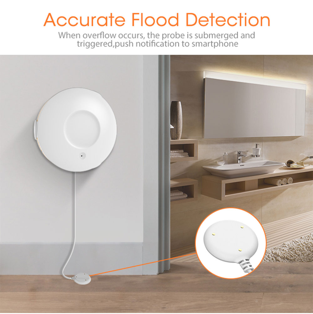 Smart Home Water Leakage Sensor Alarm System Tuya Wifi Zigbee Protection Against Water Leaks works with Alexa