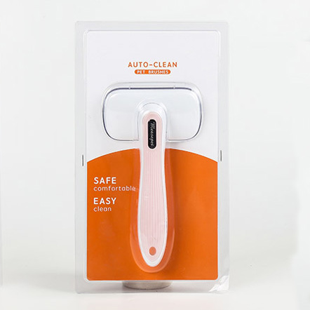 Brosse anti-poils pour chiens et chats, peigne auto-nettoyant, élimination des poils des animaux de compagnie, accessoire de toilettage: pink