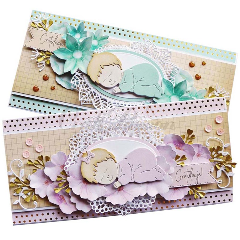 Sleeping Baby Metal Cutting Dies Craft Stamps Die Cut Embossing Card Making Stencil Frame