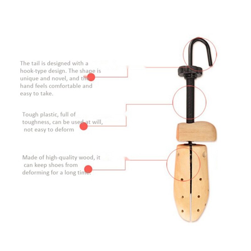 AUAU-Expanding Shoes Tree Shoe Support Device for Men and Women High-Heeled Tree Wood+Plastic+Metal Shoe Tree Size 35-40