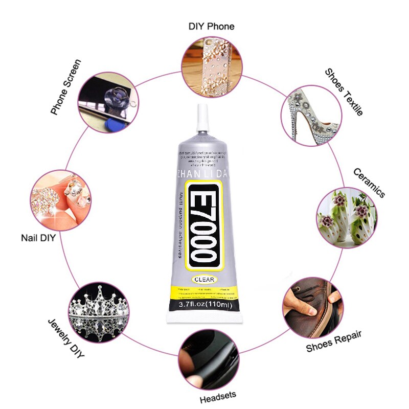 Waterproof E7000 110ml Super Glue Phone Glass Metal Adhesive Cloth Fabric Epoxy Wood Transparent Textile T6000 B6000 T9000 T8000