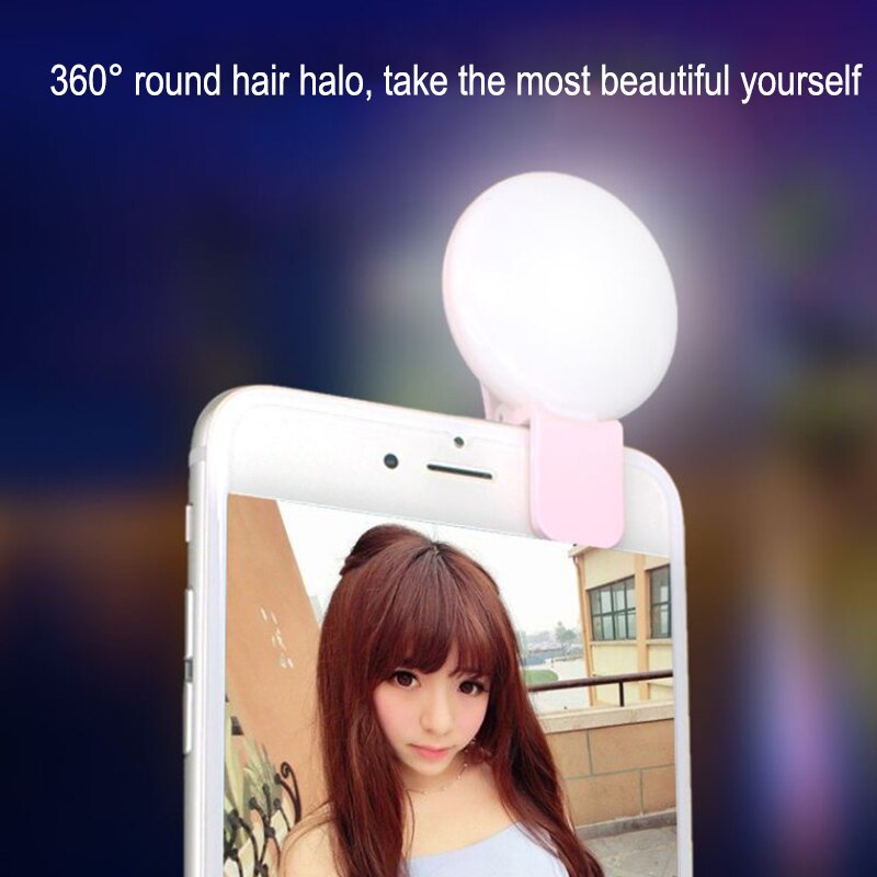Portatile Selfie Flash Led di Clip-On Del Telefono Mobile Selfie 3 Regolabile Luce di Notte Migliorare La Luce di Riempimento di Bellezza Auto- timer Della Lampada