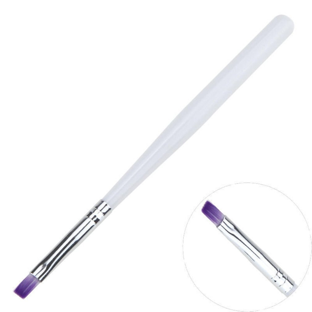 Manicure Pen Flat Mouth Light Therapy Pen Purple Hair Gel Pen Nail Art UV Gel Art Brush Manicure Tool