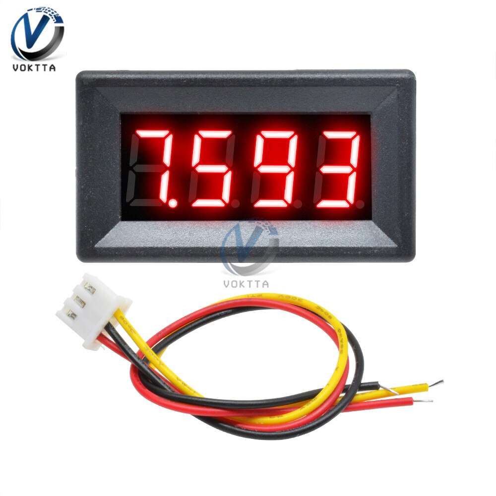 Dc 0-100V 4 Bits Mini Digitale Voltmeter Digitale Display Led Panel 0.36 Inch Drie Draden Elektrische Spanning meter Tester Met Shell