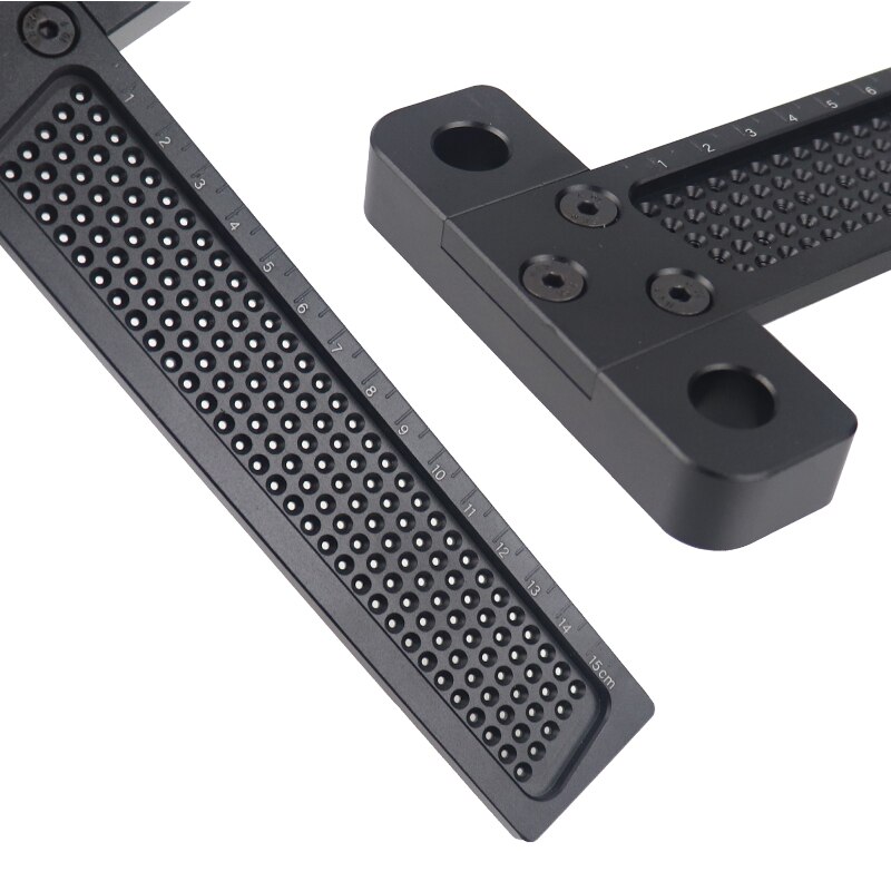 Precision Aluminum Alloy T-type Ruler Line Scriber Marking Gauge Hole Scribing Positioning Crossed Line Carpenter Measuring Tool