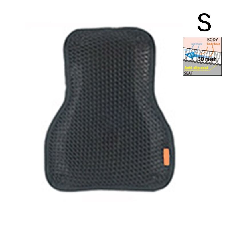 Motocicleta de verano transpirable Cool funda para cojín de asiento a prueba de sol aislamiento térmico montaje almohadilla de Aire Protección de asiento de moto: 1-S