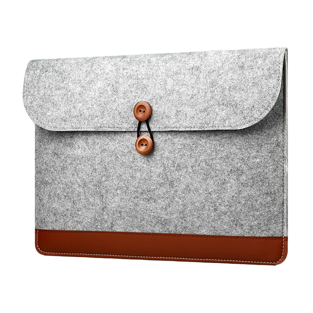 Uldfilt laptop sleeve taske til macbook air pro retina 11 12 13 15 tommer notebook streng håndtaske cover cover til macbook touch bar: Grå / 13.3- tommer