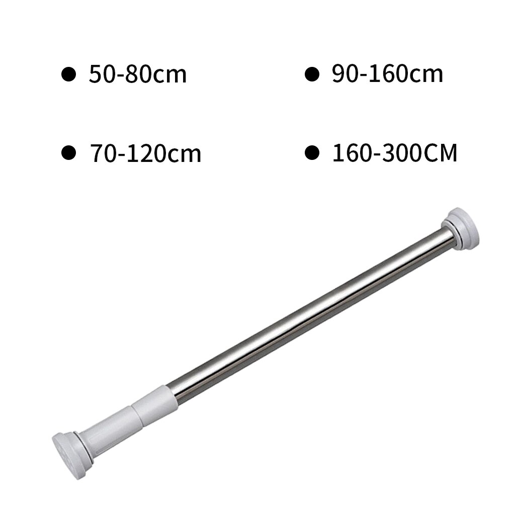 Spring Shower Curtain Tension Rod Pole Rail Window Wardrobe Closet Rods