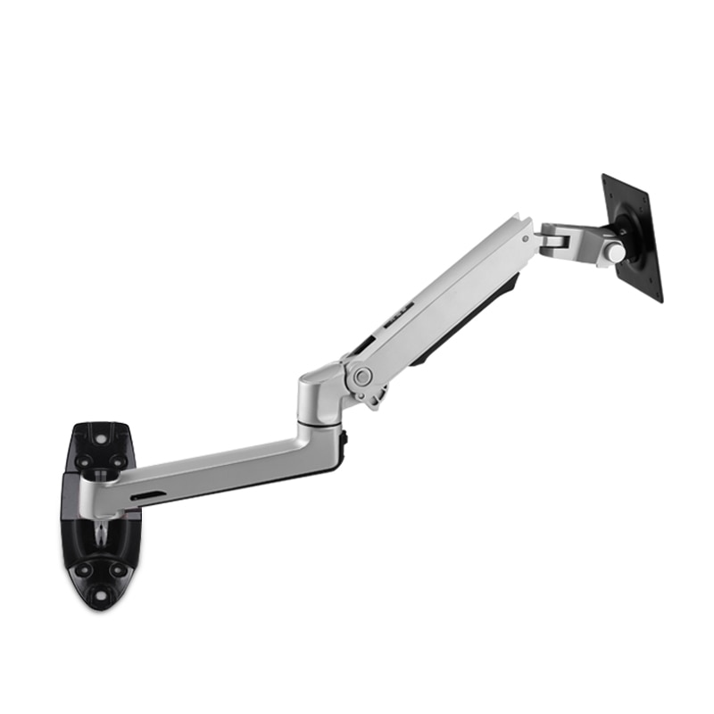 DL-7012 10"-27" LCD monitor wall mount bracket TV stand aluminum 360 rotate full motion pivot double stretchable arm 1-10kg