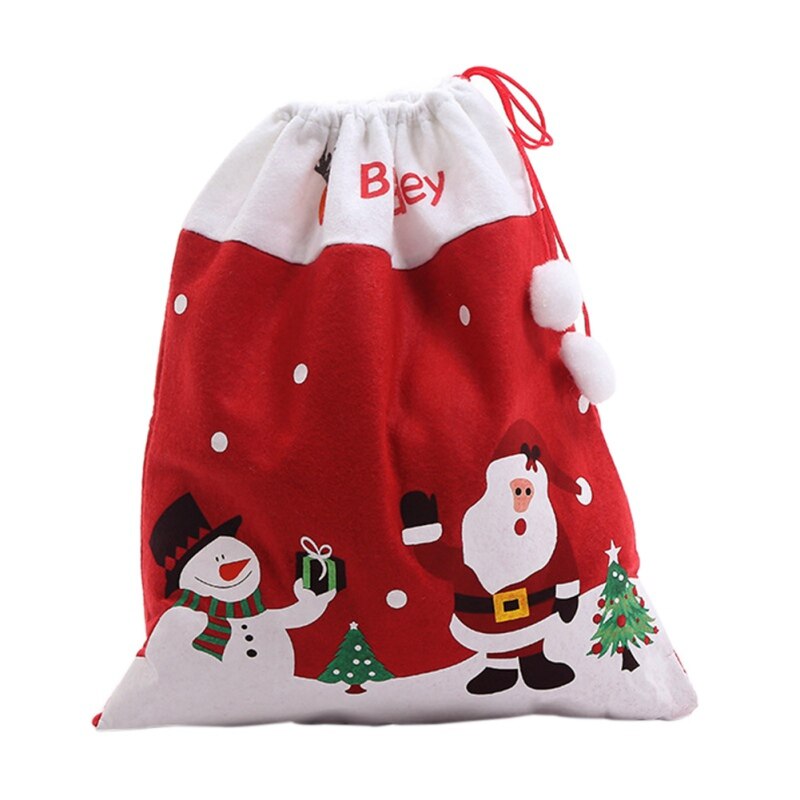 Kerstman Bag Kinderen Snoep Tas Trekkoord Bag Mooi En Duurzaam Te Dragen