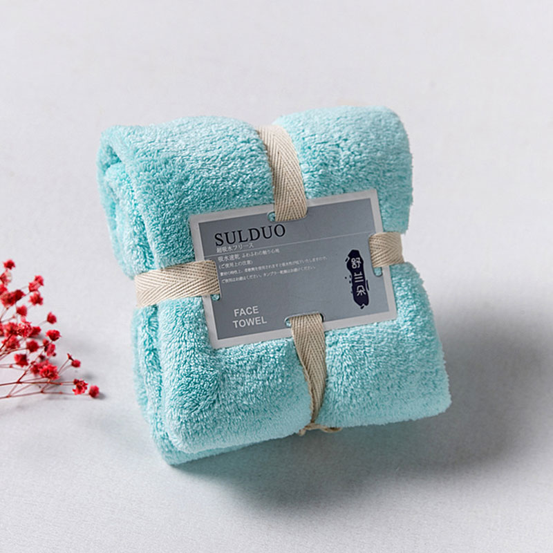 36x80cm Luxury Coral Velvet Towel Super Soft Quick-drying Towels Absorbent Microfiber Comfort Home Bath Face Towel Washrag: light blue