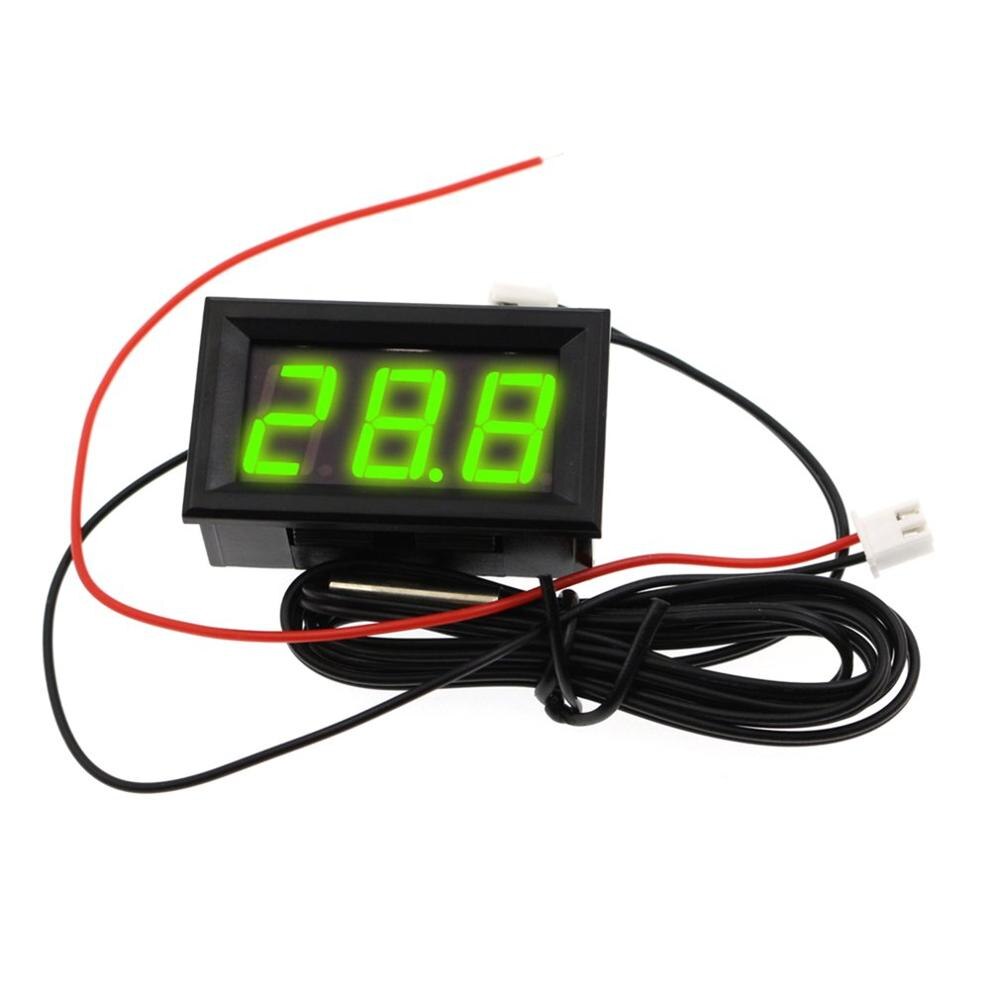 12V LED Anzeige Digital Temperatur Meter -50 °C ~ + 110 °C Auto Thermom: Grün