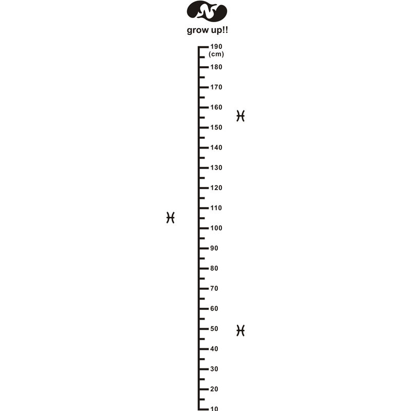 Twelve Constellations Children's Rangefinder 3d Wall Stickers for Kids Rooms Decor Height Ruler Chart Sticker Child Growth Meter: Pisces