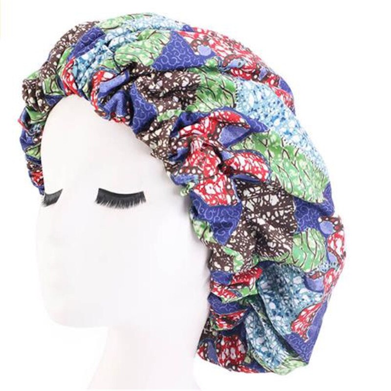 Bonnet de nuit extra large en tissu imprimé africain ankara, bonnet de nuit doublé en satin, chapeau de nuit pour femme, turban: 8