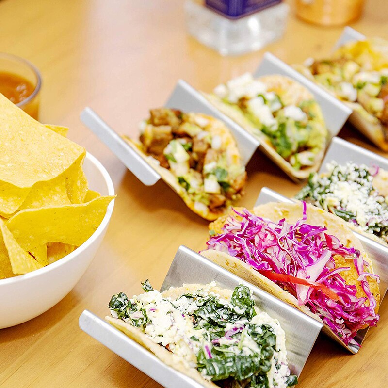 Pizza wave holdbart skal mexicanske tærter madreol show restaurant køkkenredskaber 1pc holder i rustfrit stål display stand