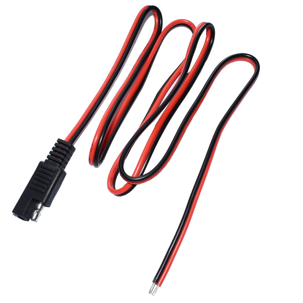 Sae plug 100cm sae power automotive forlænger kabel 18 awg hurtig frakobling plug til bil motorcykel solpanel batteriopladere