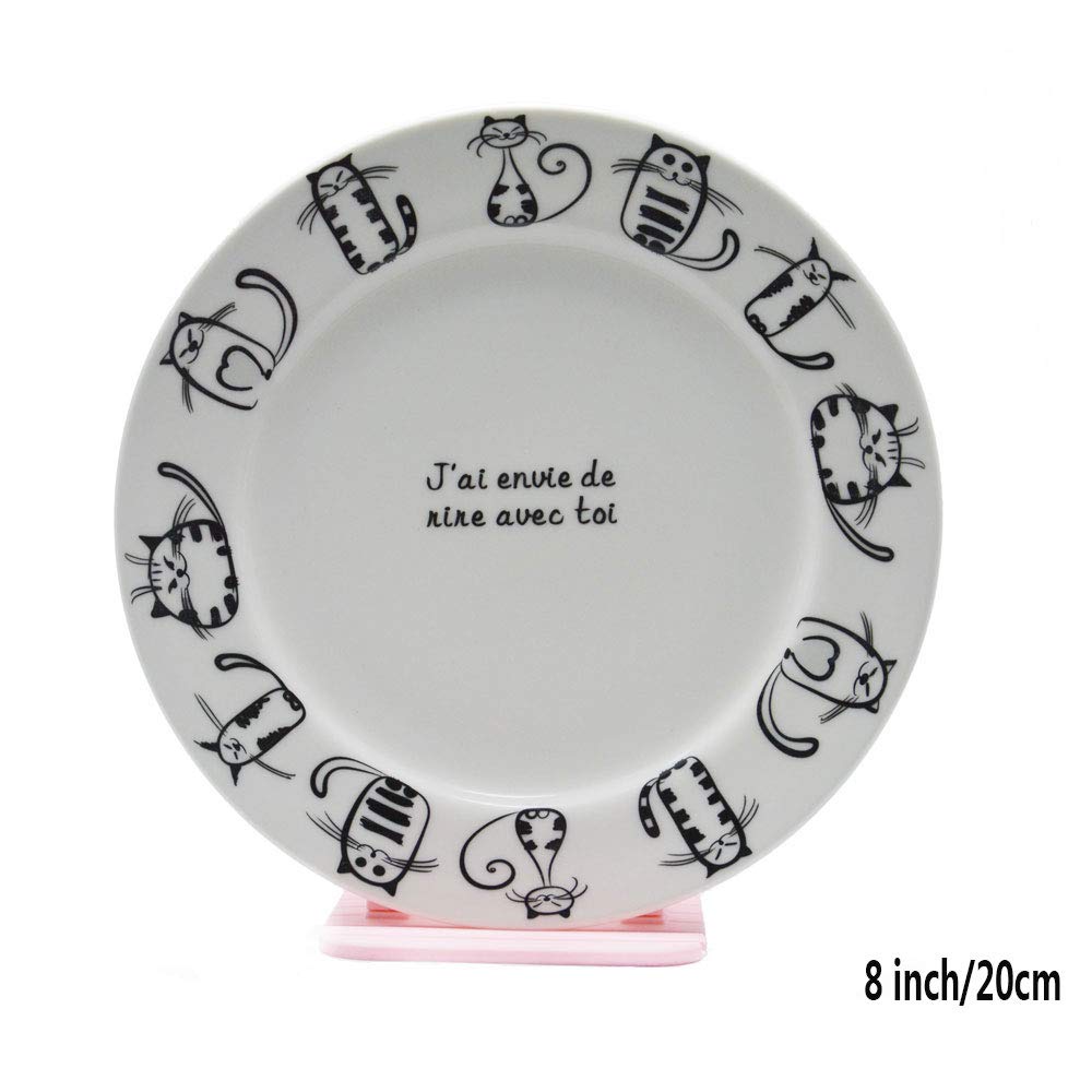 Nowy przyjazd kuchnia uroczy kreskówkowy kot talerze ceramiczne koci wzór naczynia kuchenne koty seria dekoracyjne naczynia prezenty
