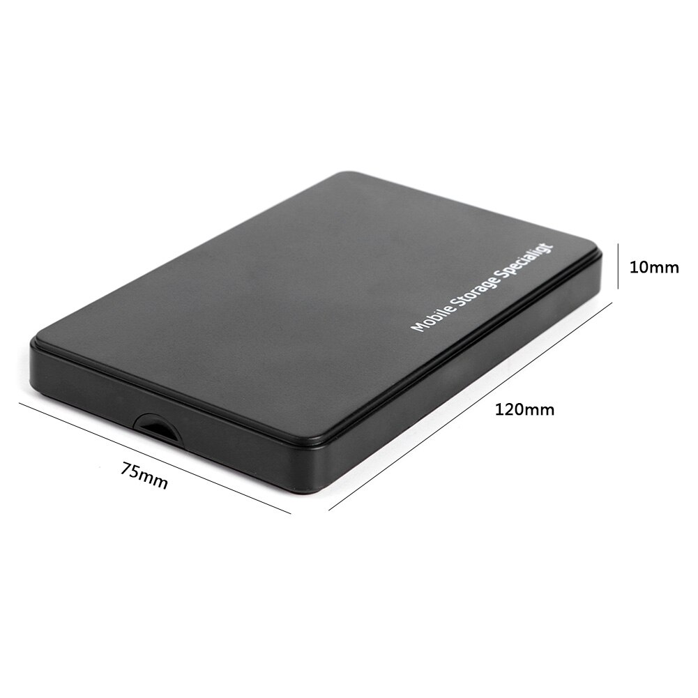 HDD Case Type C SATA to USB 3.0 2.5inch HDD Box 8TB 6Gbps External Hard Drive Enclosure for HDD SSD Hard Disk Case Support: Black