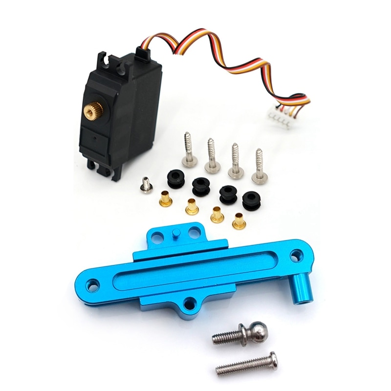 Per WLtoys 12428 Servo Elettrico Del Motore In Metallo e per Wltoys 12428 Volante di Collegamento Pezzo Sede di Posizionamento: Default Title