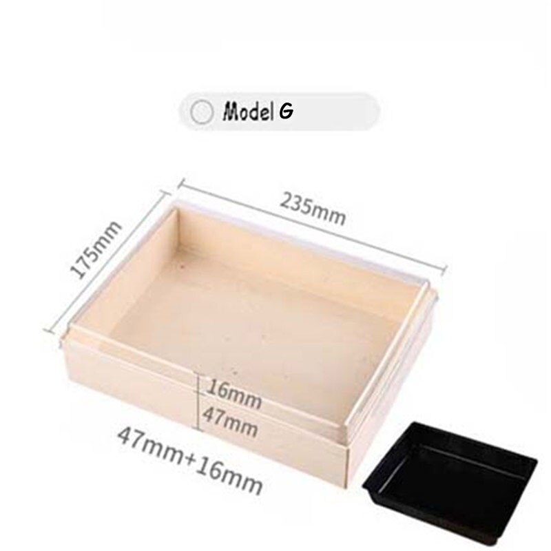 Disposable Wood Lunch Box Japanese Sushi Case Salad Wrapping Food Container Sashimi Tempura Foldable Wood Boxes Packing Tools: Model G