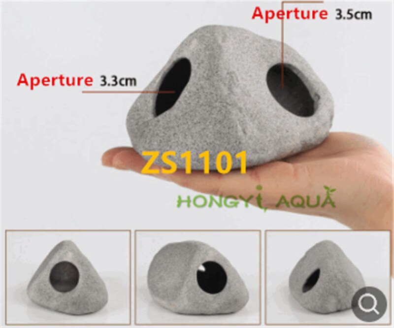 Fish tank landscaping Clay pot Shrimp Cixi Dodging tank Breeding fish nest Shaped rock Aquarium supplies: ZS1101