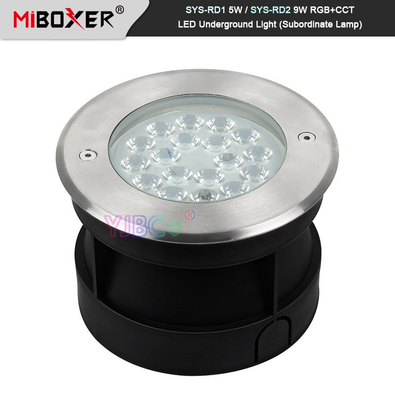 Miboxer Rgb + Cct Led Ondergrondse Licht SYS-RD1 SYS-RD2 5W 9W Ondergeschikte Lamp Waterdicht Spotlight Outdoor Light Remote controle