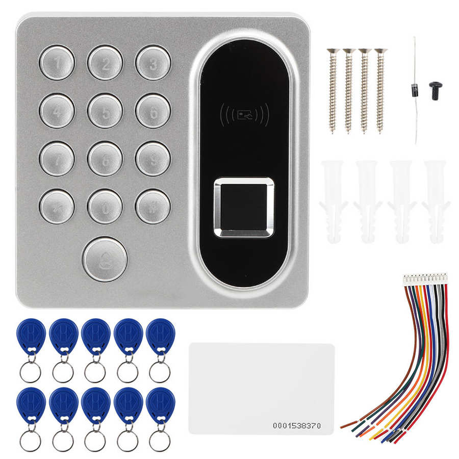 Access Control Fingerprint Password ID Card Backlit Keypad Attendance Machine 125KHZ RFID
