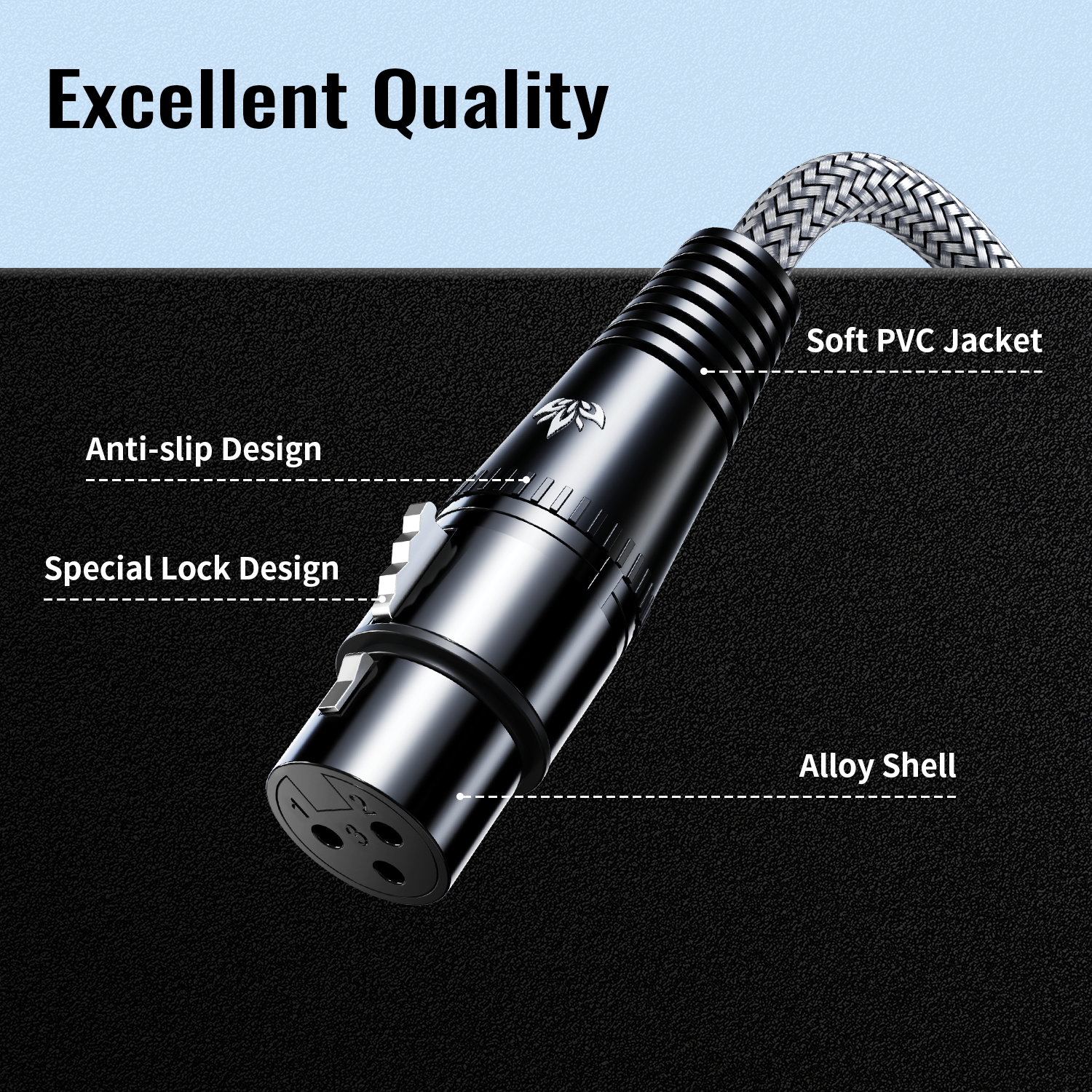 Cablu microfon xlr mamă  to 1/4 inch  (6.35mm)  trs jack cablu microfon cablu de interconectare semnal echilibrat