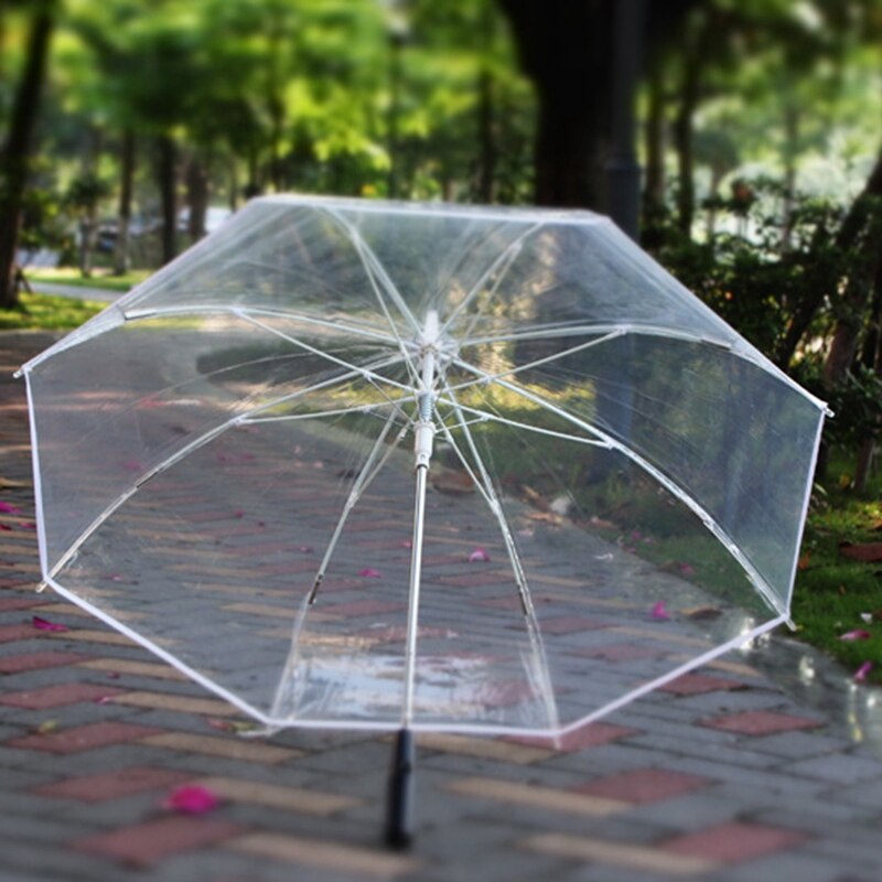 8 Rib Light Up Blade Runner Style Changing Color LED Umbrella with Flashlight Transparent Handle Straight Umbrella Parasol