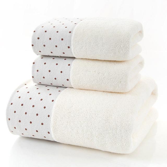 38 grande algodón Toalla de ducha de baño toallas gruesas hogar Baño Hotel para adultos niños Badhanddoek Toalha de banho servillette de bain: Blanco / 3pcs(2pcs S 1pcs L)