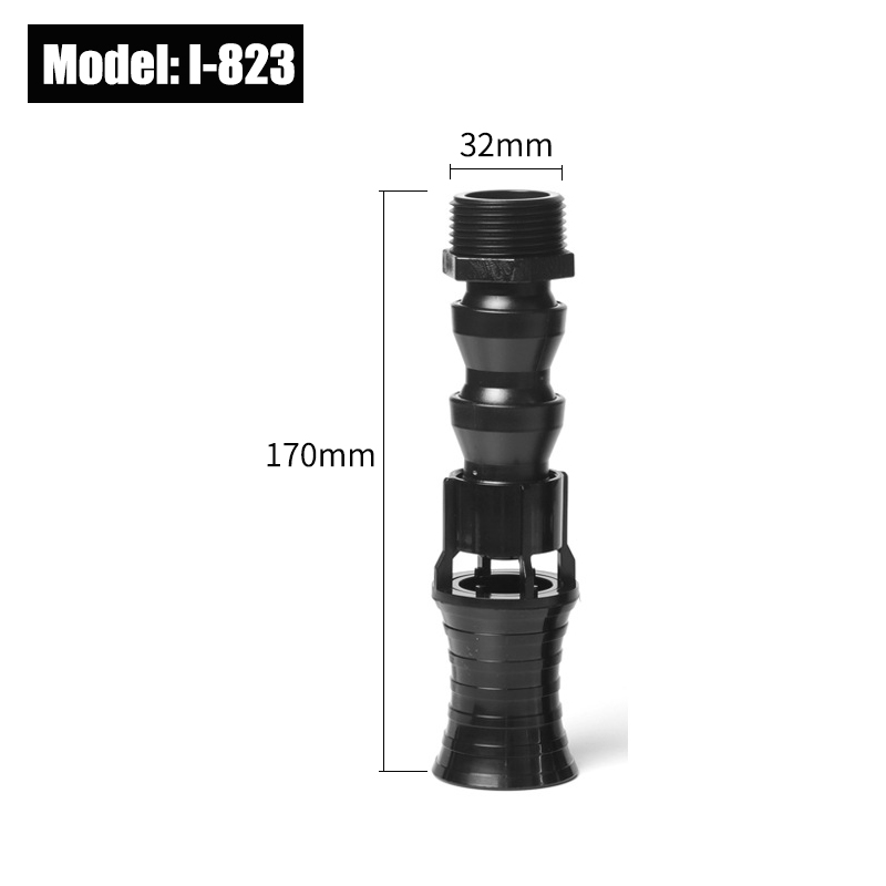 Adjustable Direction Vortex Water Flow Accelerator Aquarium Fish Tank Rotating Water Outlet Nozzle For Hose Thread 1/2" 3/4'' 1': 32mm