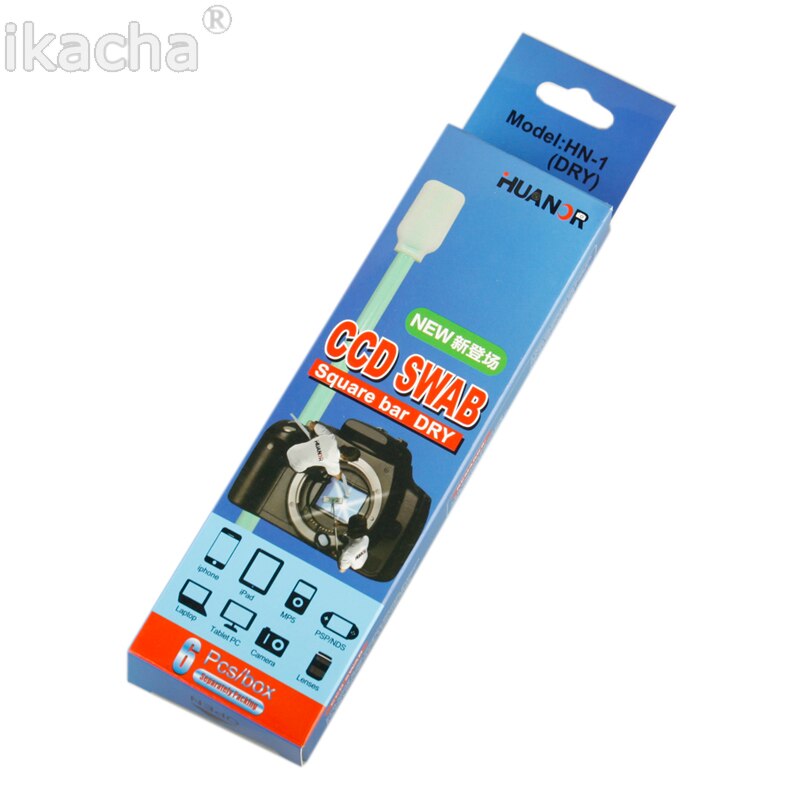 6pcs Camera Lens Cleaning Kit 13mm CCD COMS Sensor Cleaning Swab for Nikon Canon Sony Pentax Camera