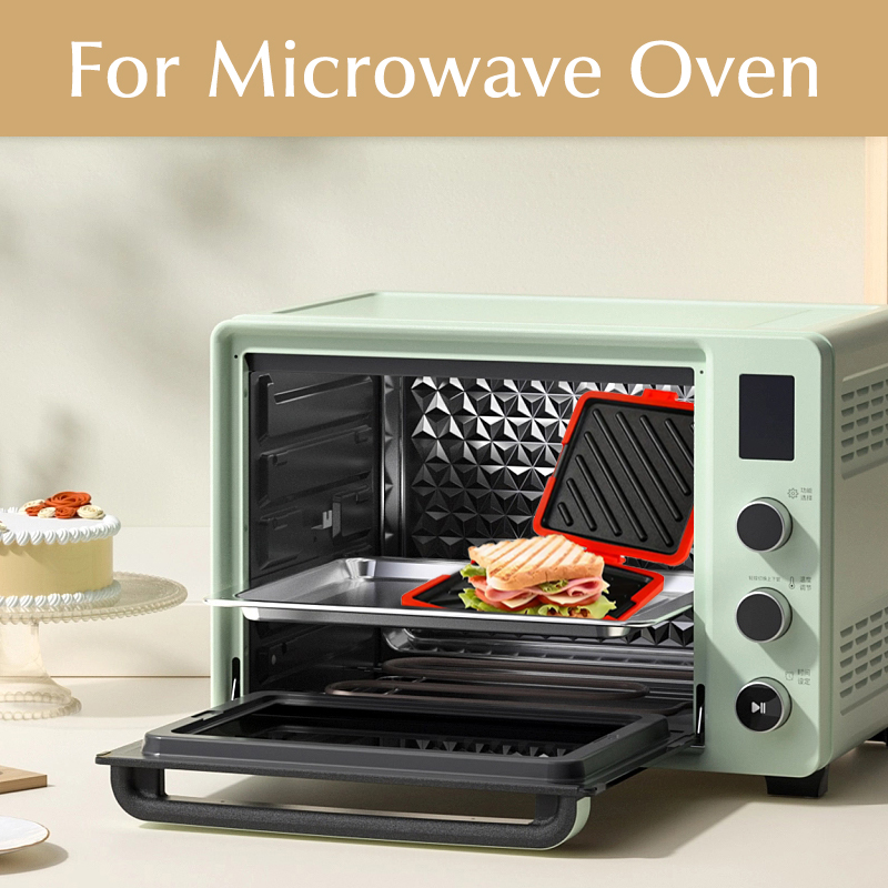 Sandwich mold Toast Maker Microwave Square Panini Maker for Dessert Sandwiches Breakfast Sandwich pan