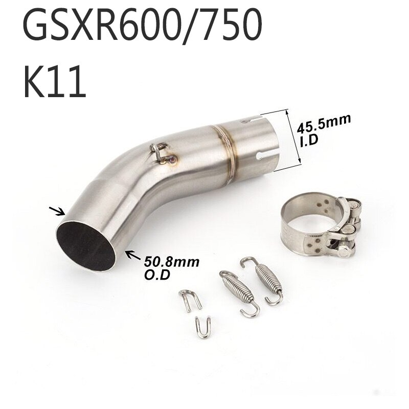 Silencieux d&#39;échappement avec Tube central, pour Suzuki GSXR 600 750 GSXR600 GSXR750 K6 K7 K8 GSR750 GSXR1000 K5 L11: k11