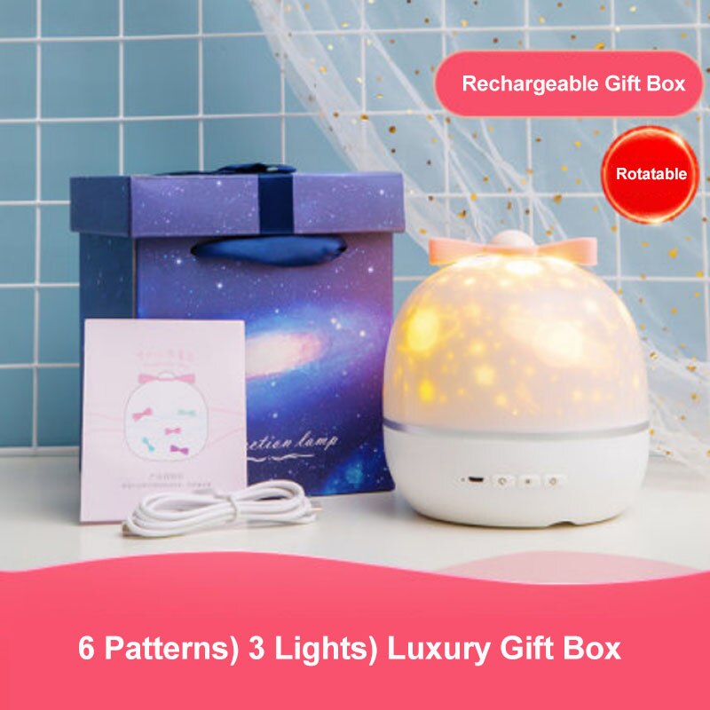 Xiaomi Mijia Cosmos de la estrella proyector lámpara LED estrellado cielo proyector lámpara de cama de dormitorio de los niños cama dormir escritorio lámpara de noche de: charging Gift Box