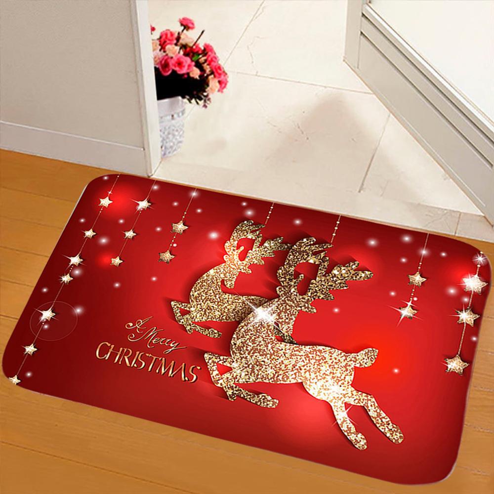 Tappeto di babbo natale per esterni di nuovo design di natale per bambini decorazioni rosse per la casa ornamenti regali di natale di capodanno