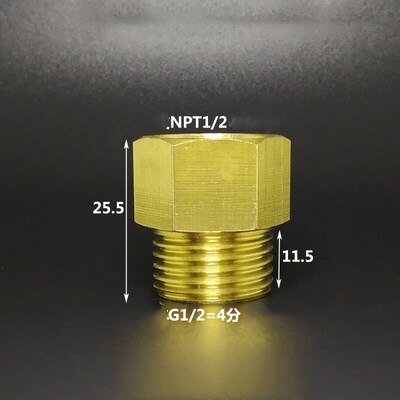 M10x1 M14x1.5 M16x1.5 M18x1.5 M20x1.5 1/8 &#39;&#39;1/4&#39;&#39; 3/8 &#39;&#39;1/2&#39;&#39; Schroefdraad Pneumatische Manometer Conversie Adapter Pijp fittings: MG04-FNPT04