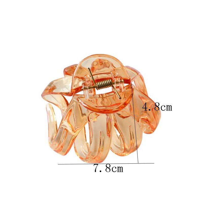 Pince à cheveux en plastique pour femmes, pince à cheveux épaisse en forme de poulpe,