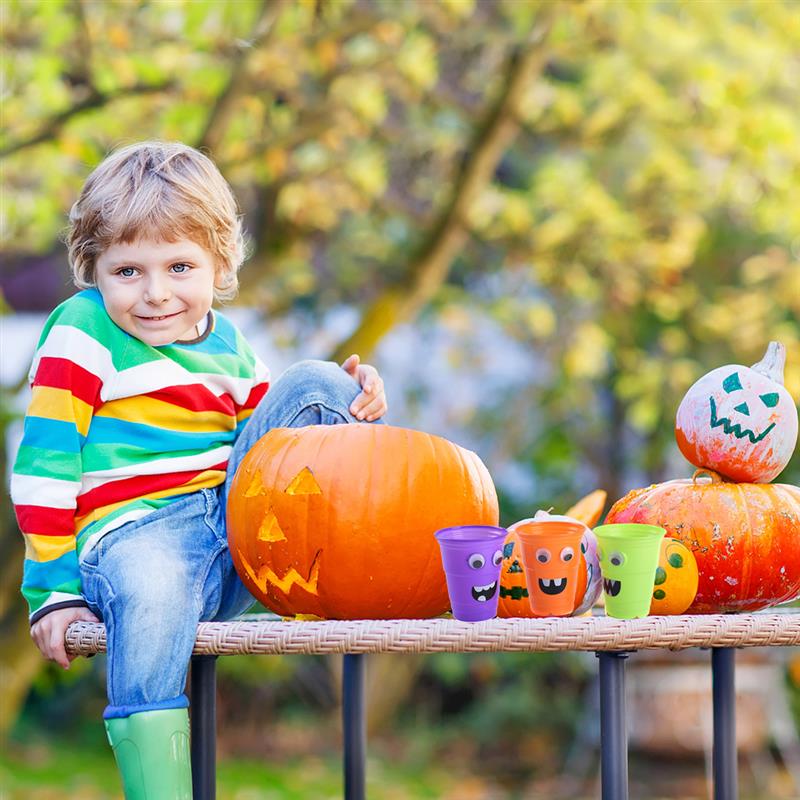 3 stk barn halloween kopp søt tegneserie dekor melk vann drikke kopp plast kopp tumblere for barnehage barn halloween