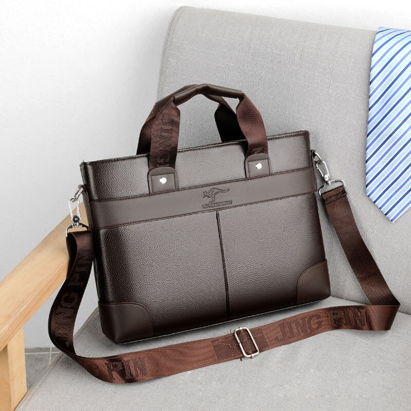 Dokumentmappe klassisk 5 stk håndtaske til mand business computertaske herre kontortasker rejse arbejde laptop skuldertaske