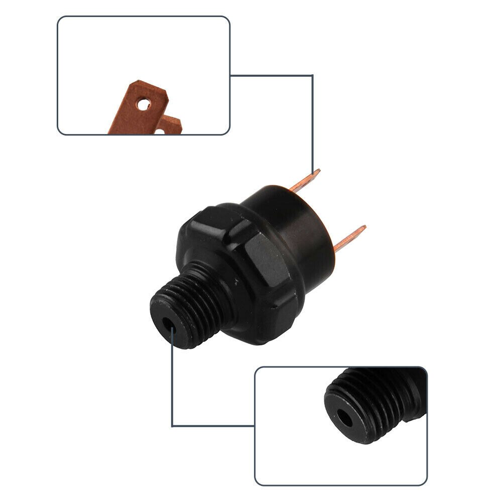 170-200PSI Air Pressure Switch Tank Mount Thread 1/4" NPT 12V/24V For Train Horn