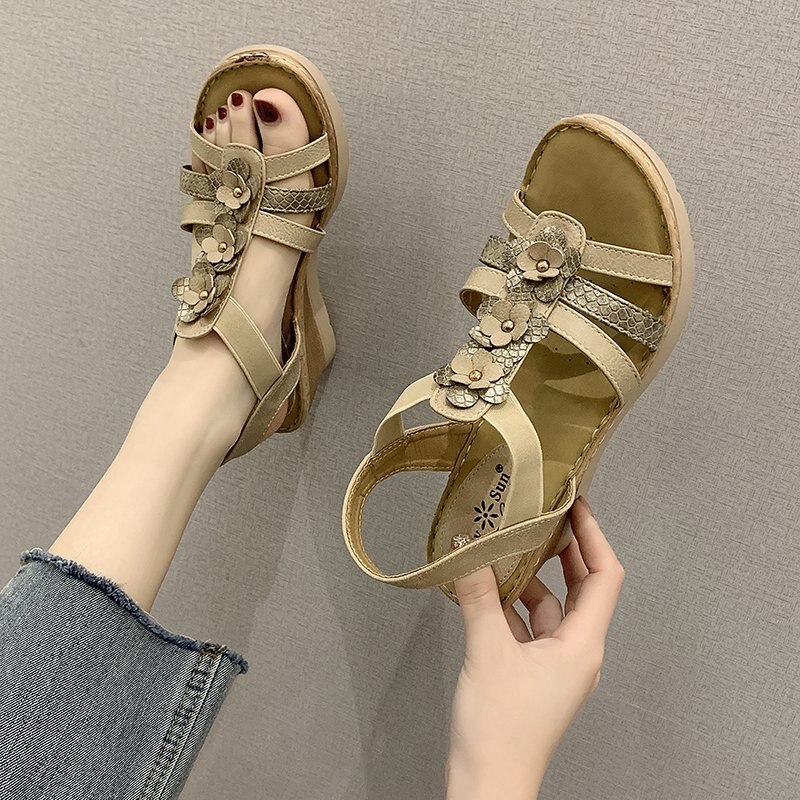 Female Rome Sandals Summer Women Wedge Open Toe Sa... – Grandado